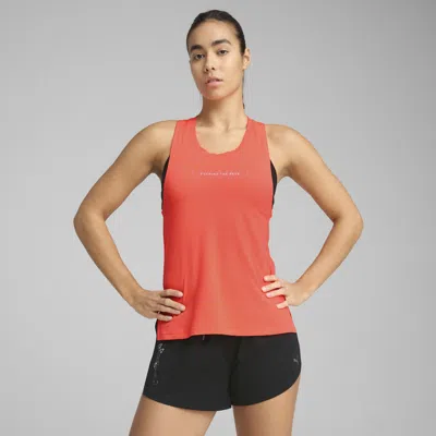 Puma Run Graphic Women's Mesh Singlet In Red