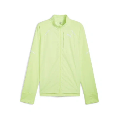 Puma Run Grid Fleece Jacket Men In Fizzy Apple