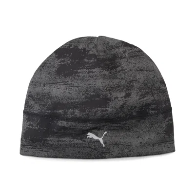 Puma Run Running Mid Crown Skull Beanie In Black