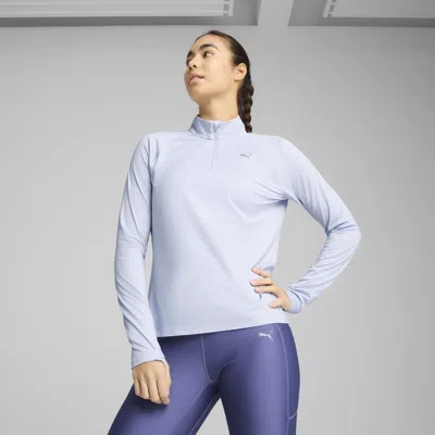 Puma Run Velocity Cloudspun Women's 1/4 Zip In Blue