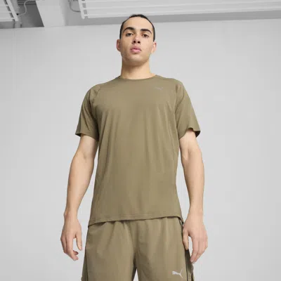 Puma Run Velocity Men's Tri-blend Running T-shirt In Brown