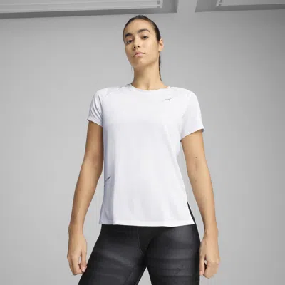 Puma Run Women's Graphic Mesh T-shirt In White