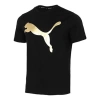 Puma Running Training Gym Breathable Casual Sports Round Neck Short Sleeve Black In Black