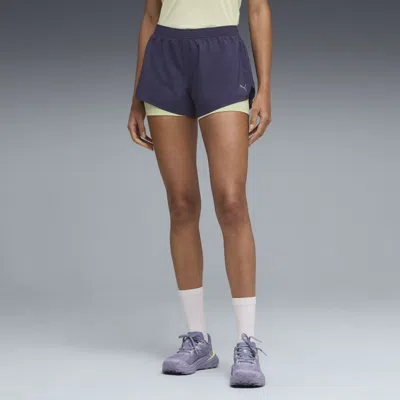 Puma Running Women's 2-in-1 Shorts In Purple