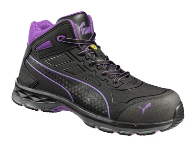 Puma Safety Stepper 2.0 Mid Women's Shoes Black/lavender: 10 B - Medium
