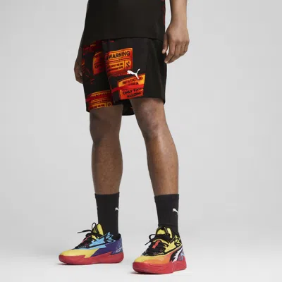Puma Scoot Caution All Jaws Men's Basketball Shorts In Black
