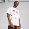 Puma Scoot Caution Graphic T-shirt In White