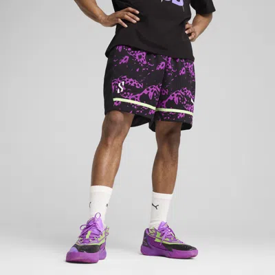Puma Scoot Purple Lab Men's Basketball Shorts In Black