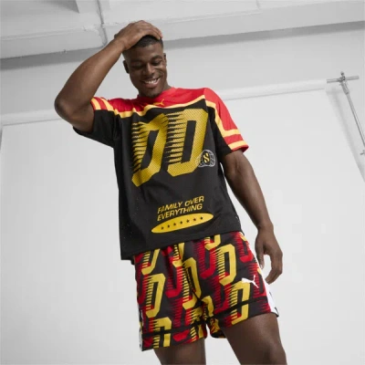 Puma Scoot Trail Blazing Men's Basketball Jersey In Black-for All Time Red