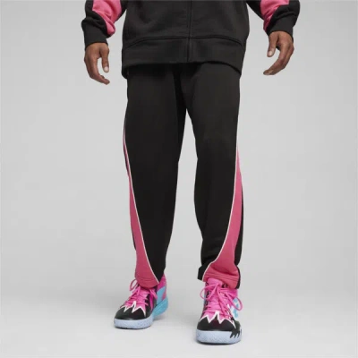 Puma Scoot X Northern Lights T-73 Men's Pants In Black-glowing Pink
