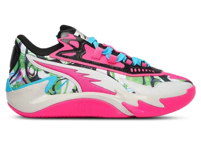 Pre-owned Puma Scoot Zero Ii Nba 2k Mismatched Sneakers In Bright Aqua/feather Grey