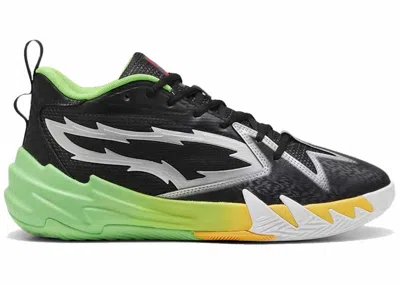 Pre-owned Puma Scoot Zeros Nba 2k Shot Meter Sneakers In Black/fluo Green
