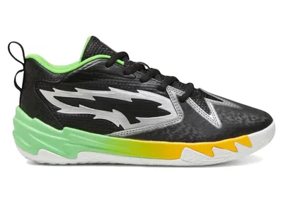 Pre-owned Puma Scoot Zeros Nba 2k Shot Meter Sneakers In Black/fluo Green In Multi