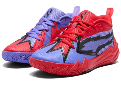 Pre-owned Puma Scoot Zeros Pred Sneakers In Dark Amethyst/for All Time Red