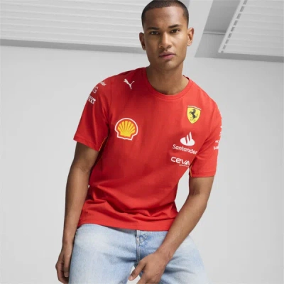 Puma Scuderia Ferrari 2024 Replica Collection Team Men's T-shirt In Burnt Red