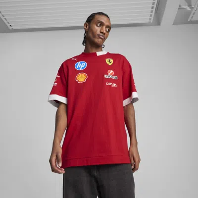 Puma Scuderia Ferrari 2025 Men's Drivers T-shirt In Red