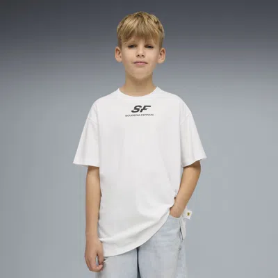 Puma Scuderia Ferrari Big Kids' Car Graphic T-shirt In White
