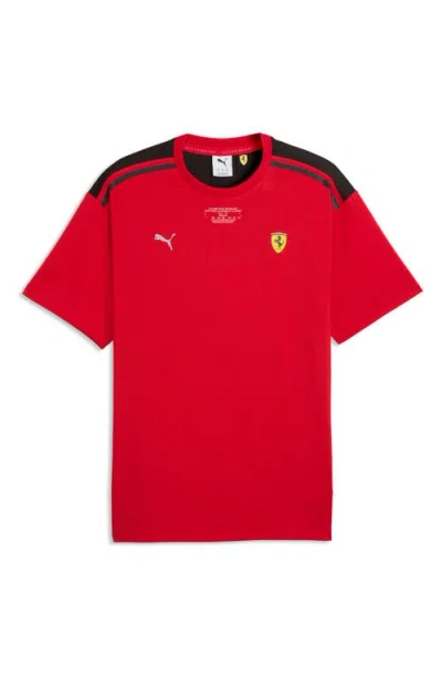 Puma Scuderia Ferrari Cloudspun Performance T-shirt In Animal Print