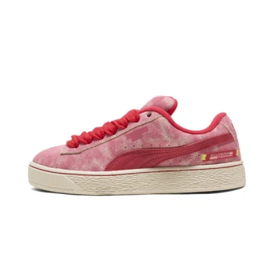 Puma Scuderia Ferrari Desert Sun Suede Xl Big Kids' Sneakers In Rosso Corsa-alpine Snow