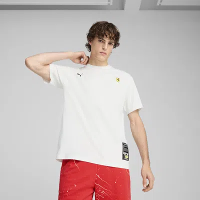 Puma Scuderia Ferrari Hp Race Color Splash Men's T-shirt In White