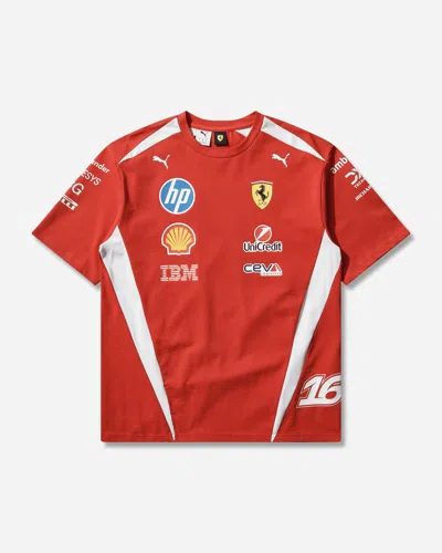 Puma Scuderia Ferrari Hp Replica Drivers T-shirt In Red