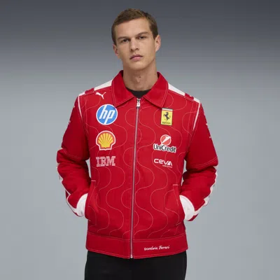 Puma Scuderia Ferrari Hp Team Monza Racing Jacket Men In Red