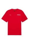 Puma Scuderia Ferrari Lifestyle Graphic T-shirt In Red