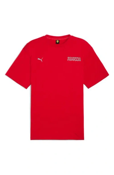 Puma Scuderia Ferrari Lifestyle Graphic T-shirt In Red