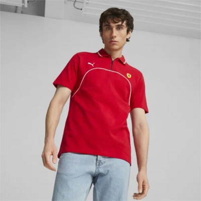 Puma Scuderia Ferrari Men's Polo Shirt In Rosso Corsa