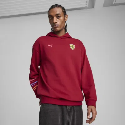 Puma Scuderia Ferrari Miami Limited Edition Graphic Hoodie Men In Red