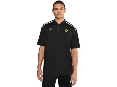 Puma Scuderia Ferrari Premium Cloudspun Polo In Black