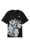 Puma Scuderia Ferrari Premium Graphic T-shirt In Black