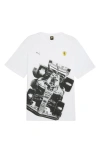 Puma Scuderia Ferrari Premium Graphic T-shirt In White