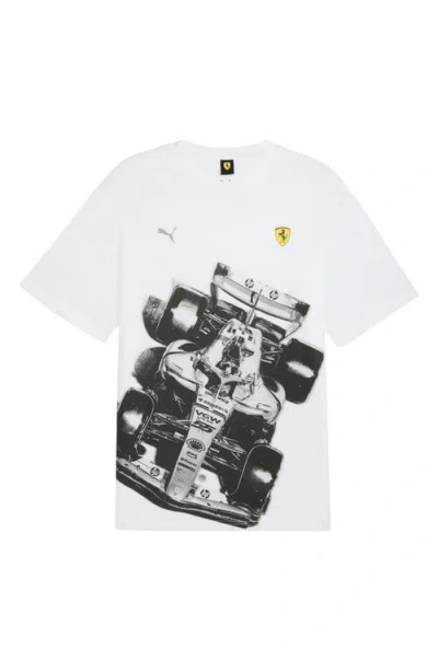 Puma Scuderia Ferrari Premium Graphic T-shirt In White