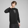 Puma Scuderia Ferrari Race Big Shield Men's Sweatshirt In Black