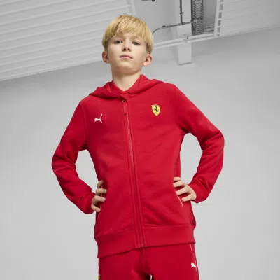 Puma Kids' Scuderia Ferrari Race Hoodie Youth In Red