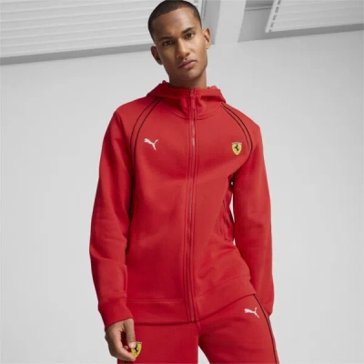 Puma Scuderia Ferrari Race Men's Hoodie In Rosso Corsa