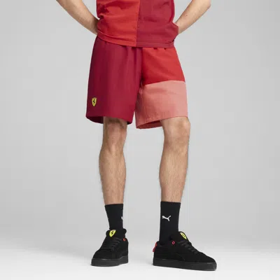 Puma Scuderia Ferrari Race Men's Lifestyle Shorts In Red
