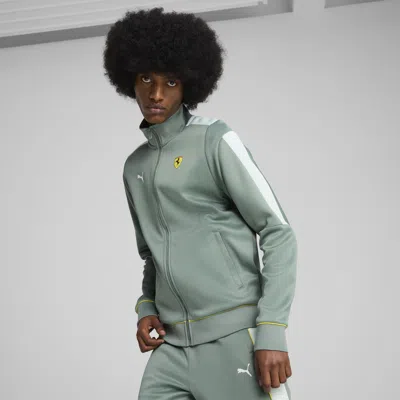 Puma Scuderia Ferrari Race Men's Mt7 Jacket In Green