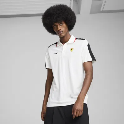 Puma Scuderia Ferrari Race Mt7 Men's Polo Shirt In White