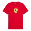 Puma Scuderia Ferrari Race Colored Big Shield Men's Tee, Size S In Red