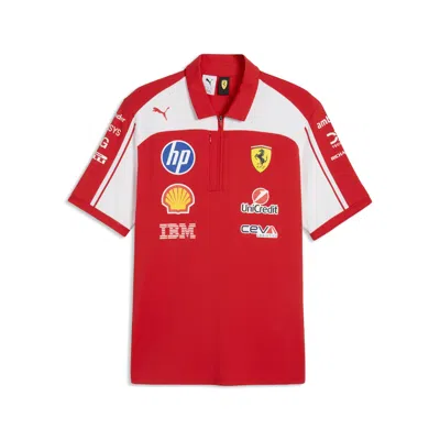 Puma Scuderia Ferrari Replica Authentic Polo Shirt In Red