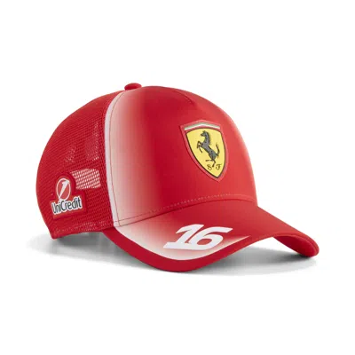 Puma Scuderia Ferrari Replica Leclerc Trucker Hat In Red
