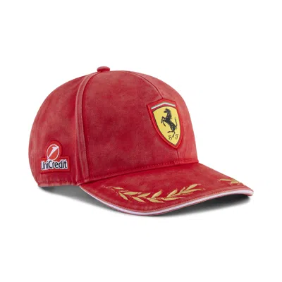Puma Scuderia Ferrari Replica Monza Charles Leclerc Adjustable Hat In Red