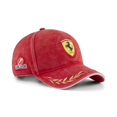 Puma Scuderia Ferrari Replica Monza Lewis Hamilton Adjustable Hat In Red