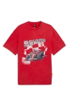 Puma Scuderia Ferrari Sportswear Cotton Graphic T-shirt In Red