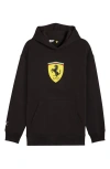 Puma Scuderia Ferrari Sportswear Shield Pullover Hoodie In Black
