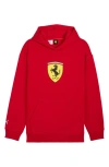 Puma Scuderia Ferrari Sportswear Shield Pullover Hoodie In Red