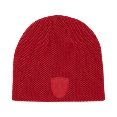 Puma Scuderia Ferrari Style Beanie Hat In Rosso Corsa