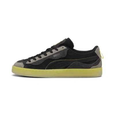 Puma Scuderia Ferrari Suede Trippy Sneakers In Black-speed Yellow